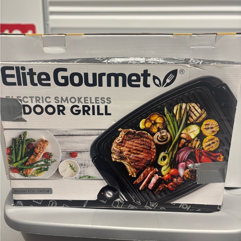 Black Electric Smokeless Indoor Grill